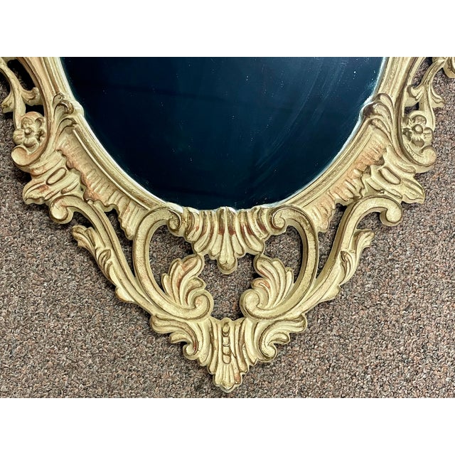 1950s Turner Manufacturing Co. Baroque Fashion Plate Wall Mirror For Sale - Image 10 of 11