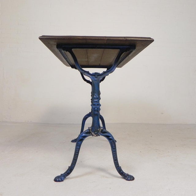Bistro Table with Oak Top, 1930s For Sale - Image 4 of 18