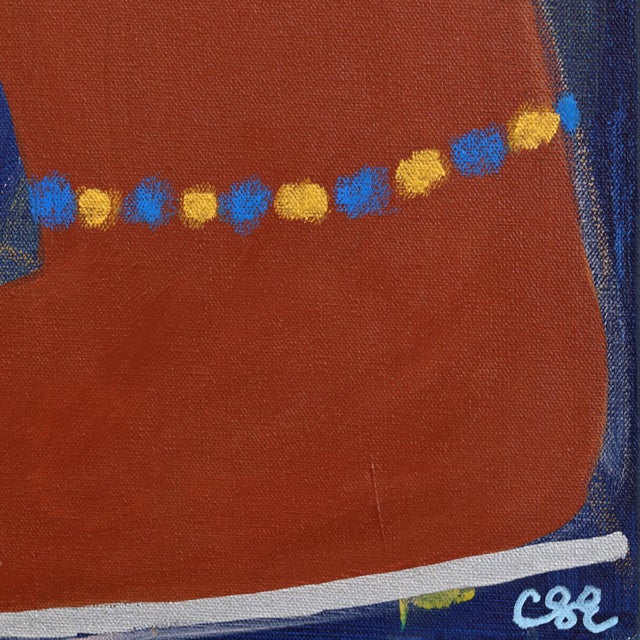 She Belongs to the Shore - Colorful Figurative Still Life Artwork Woman on Beach by Courtney Simone For Sale - Image 4 of 9