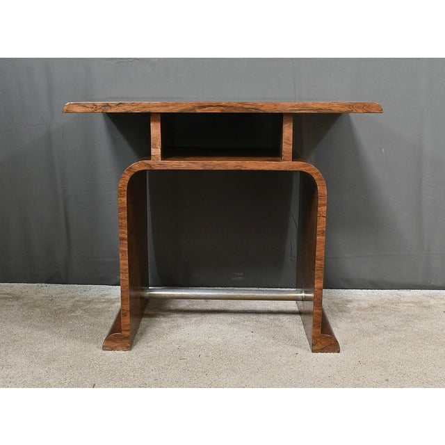 Art Deco Walnut Coffee Table, 1940s For Sale - Image 6 of 11