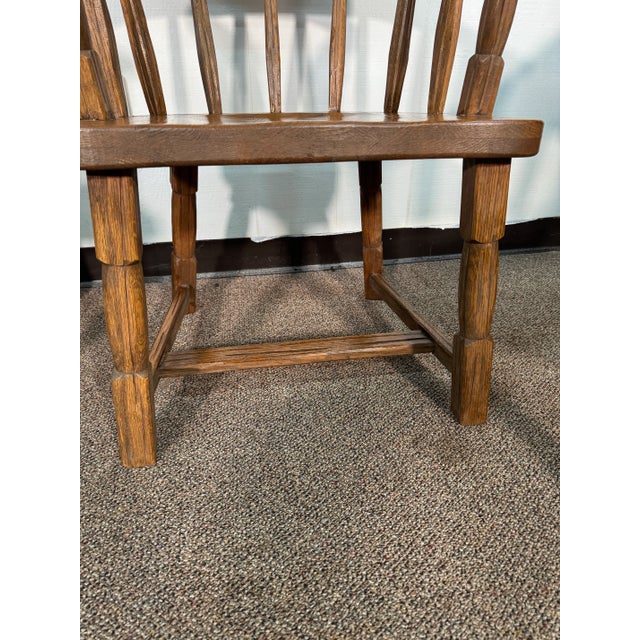 Mid 20th Century Set of 2 Chairs Ranch Oak Captains Armchairs For Sale In New York - Image 6 of 9