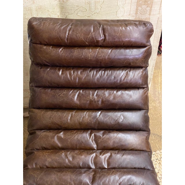 Metal Timothy Oulton Oviedo Modern Leather Chair For Sale - Image 7 of 13