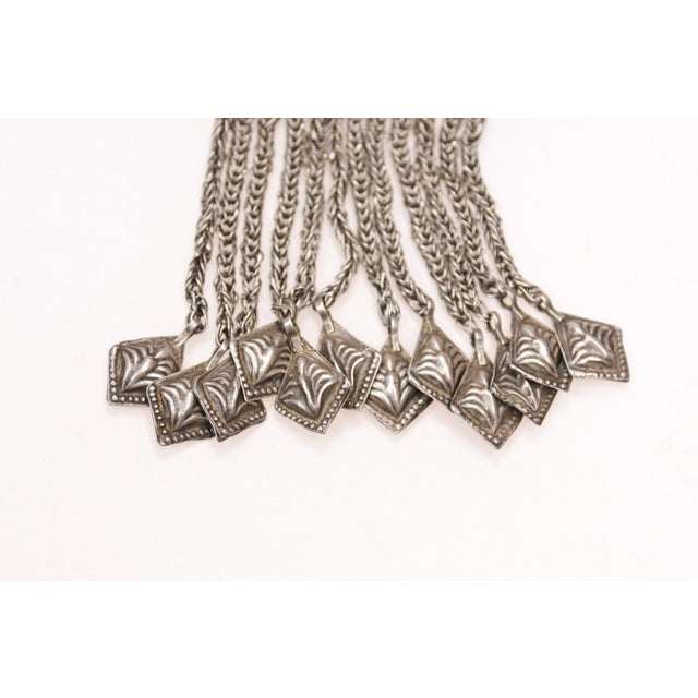 Tribal Antique Coral & Metal Beaded Necklace For Sale - Image 3 of 14
