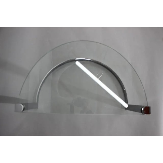 Steel and Glass Side Table attributed to Friedrich Moller for Ronald Schmitt Tische, 1980s For Sale - Image 12 of 13