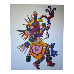 "Quetzalcóatl #1" Contemporary Mexican Figurative Oil Painting