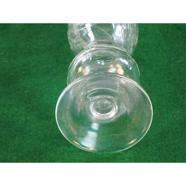 Transparent Antique Vase Webb Engraved Cut Glass Art Nouveau 1850-1899 For Sale - Image 8 of 9