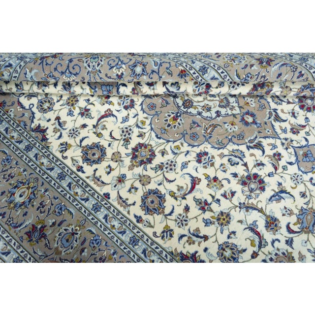 Middle Eastern Hand-Knotted Kashan Cork Rug For Sale - Image 9 of 12