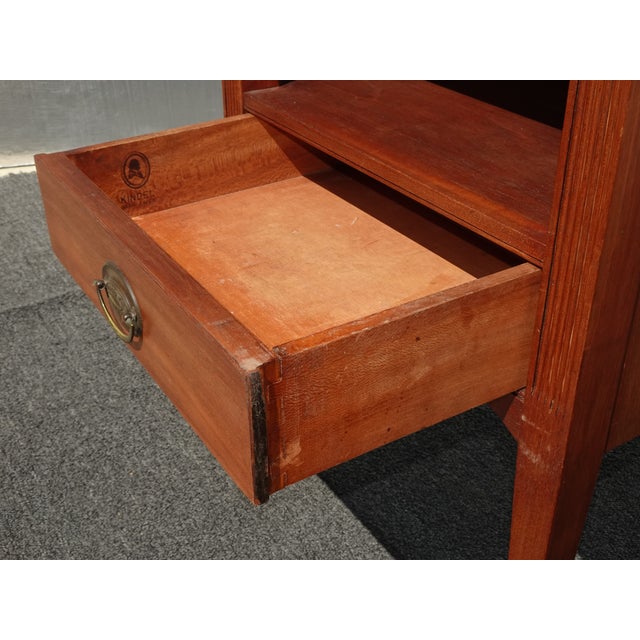 Lh40 Vintage Kindel French Country Entry Side Table W One Drawer For Sale - Image 9 of 12