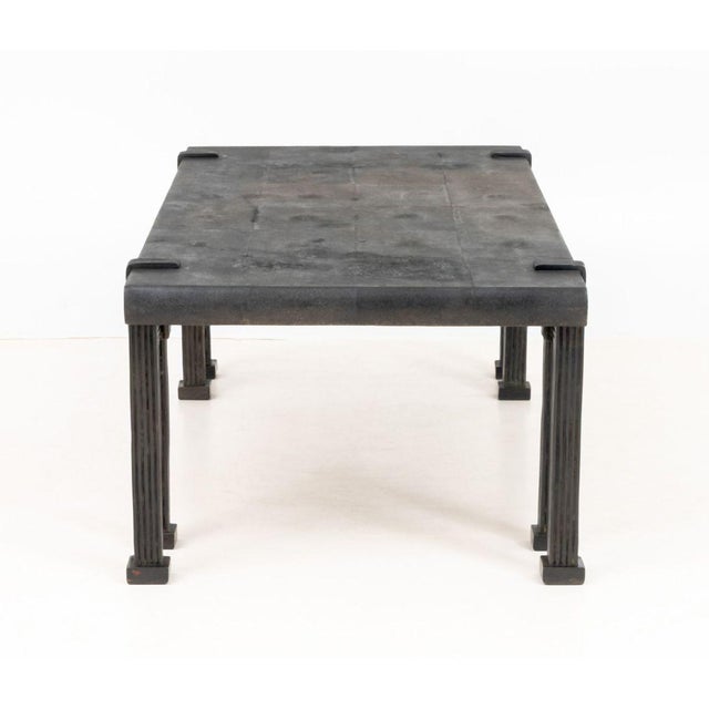 Black R&y Augousti Style Black Shagreen Coffee Table For Sale - Image 8 of 8