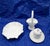 Elevate your home decor with this exceptional, curated 5-piece collection of authentic mid-century American white milk...