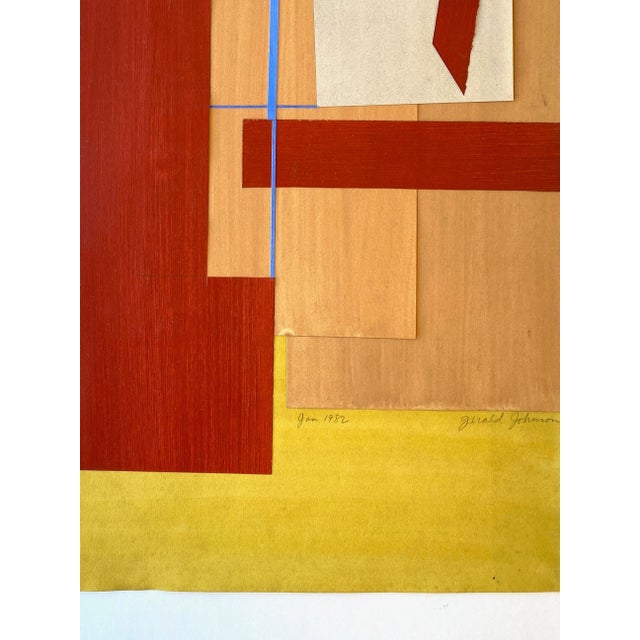 1980s Postmodern Geometric Collage by Gerald Johnson For Sale - Image 4 of 6