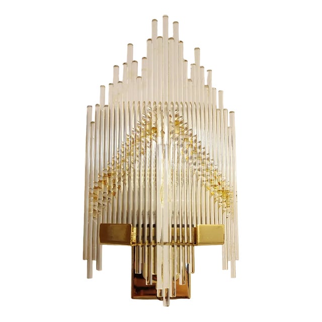 Metacrylate and Metal Wall Liggt, Italy, 1980s For Sale