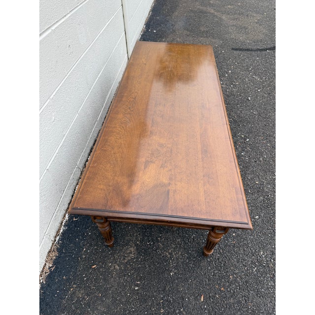 1990s Ethan Allen Classic Manor Coffee Table For Sale - Image 10 of 12