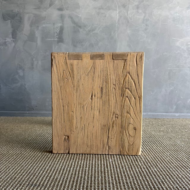 2020s Reclaimed Waterfall Table 22" For Sale - Image 5 of 9