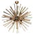 Modernist Hand Blown Murano 24 Kt Gold Translucent Glass & Black Enamel Sputnik Chandelier For Sale