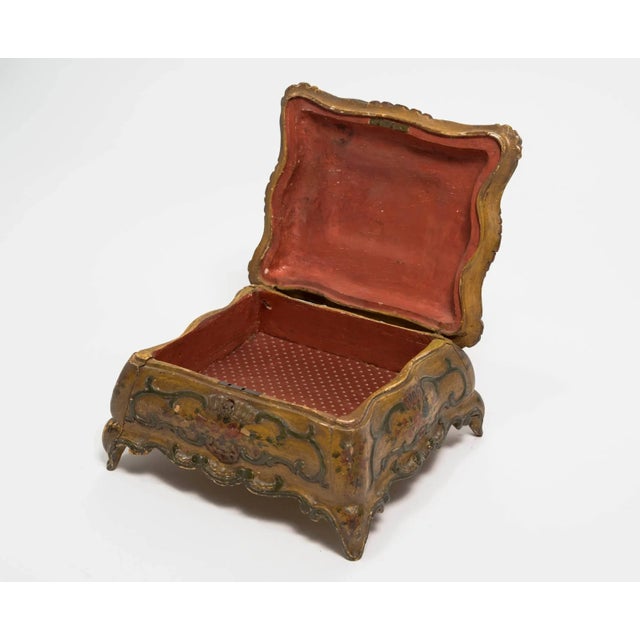 Wood 1930s Painted Italian Trinket Box For Sale - Image 7 of 9