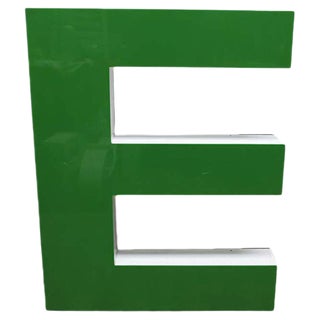 Vintage Large Green Letter E For Sale