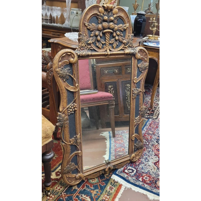 1910s Antique Country French Wall Mirror For Sale - Image 5 of 9