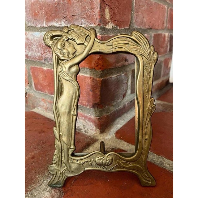 Original Art Nouveau Solid Brass Picture Frame Material: Solid Brass An excellent quality original solid brass picture...