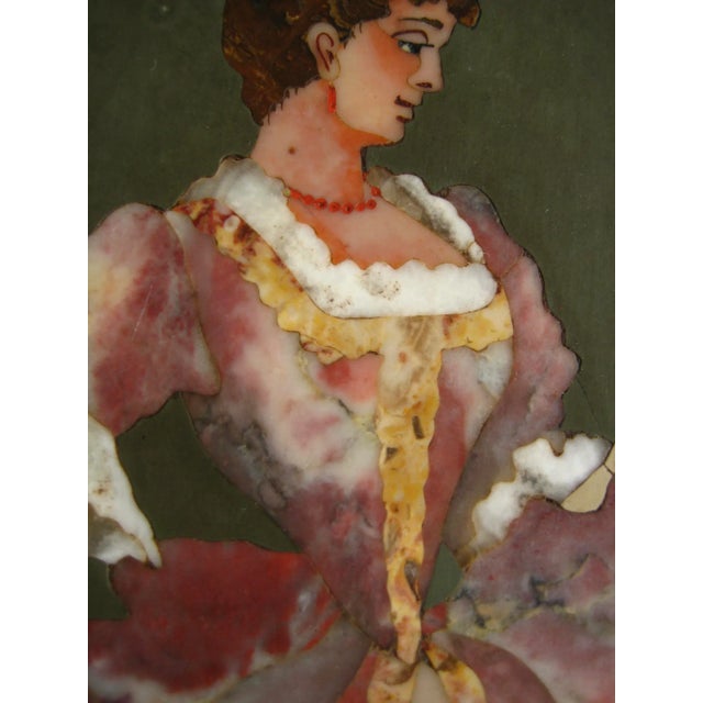 Pietra Dura Italian Portrait of a Women For Sale - Image 4 of 9