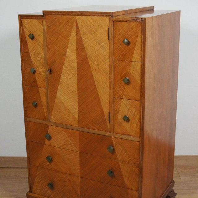 Vintage Art Deco Tallboy Cabinet, 1930s For Sale - Image 10 of 13