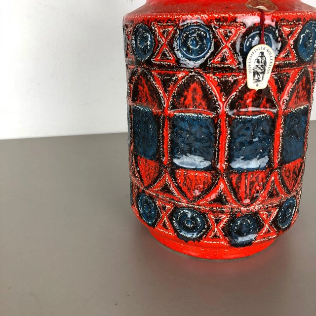 Fat Lava Pottery 92 35 Vase by Bay Ceramics, Germany, 1960s For Sale - Image 4 of 18