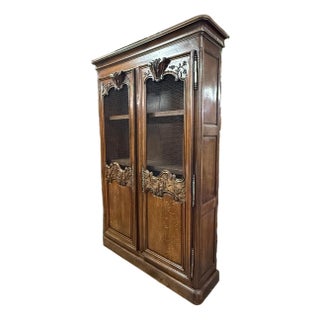 18th Century French Oak Carved Bookcase, Île-De-France C1780 For Sale