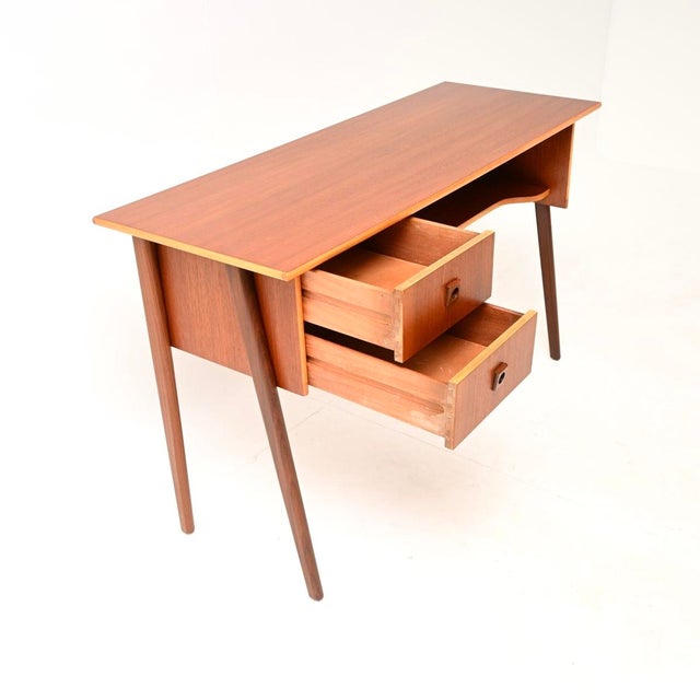 Danish Teak Free-Standing Desk, 1960s For Sale - Image 4 of 10