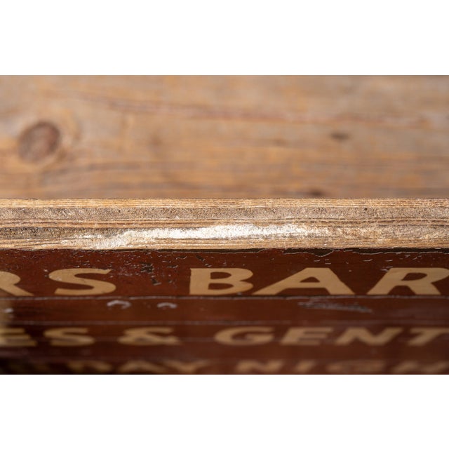 Vintage Double-Sided Bar Directional Advertising Sign For Sale - Image 9 of 13