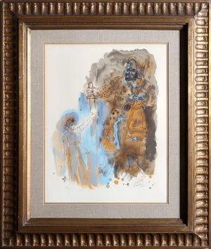 David Said the Philistine from the Story of King David Suite, Reuven Rubin Lithograph, Signed and Numbered in Pencil