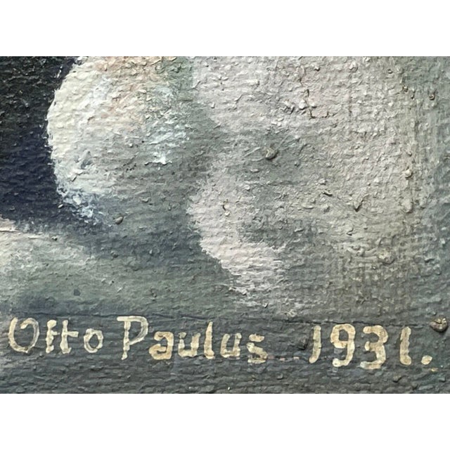 Large Religious Oil Painting the Icon of Madonna Del Popolo C1931 For Sale - Image 11 of 11