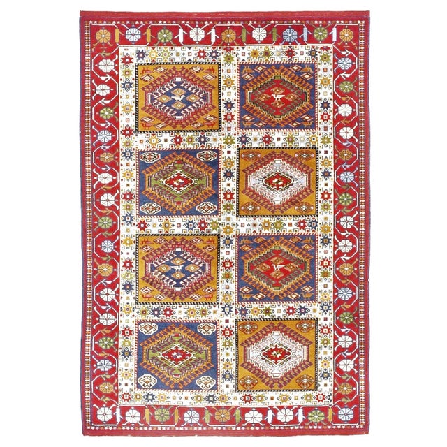 1950s Vintage Persian Rug- 4′ × 6′ For Sale - Image 13 of 13