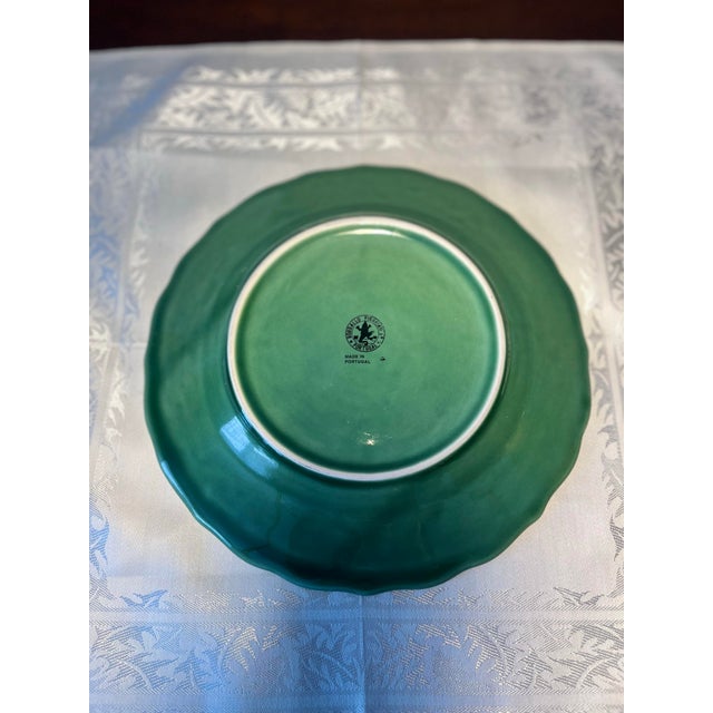 Vintage Bordallo Pinheiro Farm Collection Majolica pig plate . So ćute with embossed image of a PIG surrounded by oak...