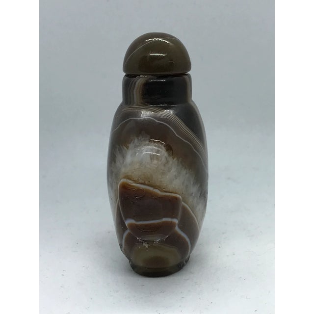 Chinese 1970s Boswana Banded Agate Snuff Bottle For Sale - Image 3 of 12