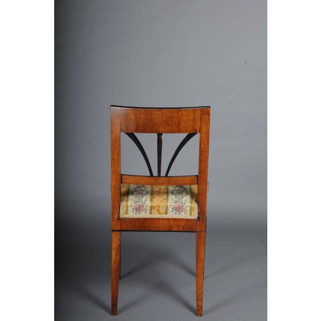 Vintage Biedermeier Chairs in Cherry Wood, Set of 4 For Sale - Image 12 of 15