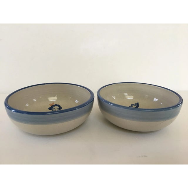 Vintage M. A. Hadley Handmade Pottery Bowls & Lidded Mustard Jar - Set of 3 For Sale - Image 4 of 11