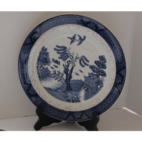 Vintage Burleigh Blue Willow Canton Dinnerware Set- 9 Pieces For Sale In Los Angeles - Image 6 of 7