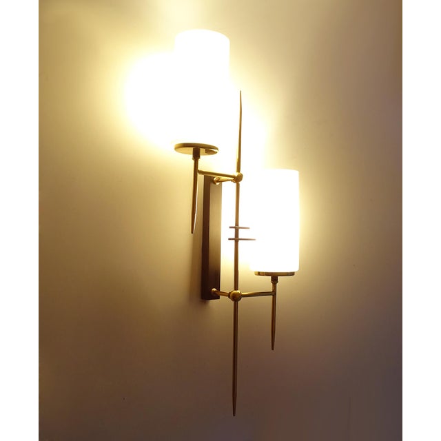 White Wall Lights from Lunel, 1960s, Set of 2 For Sale - Image 8 of 15