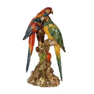 Italian Ceramic Parrots by Guido Cacciapuoti, Italy, 1930s