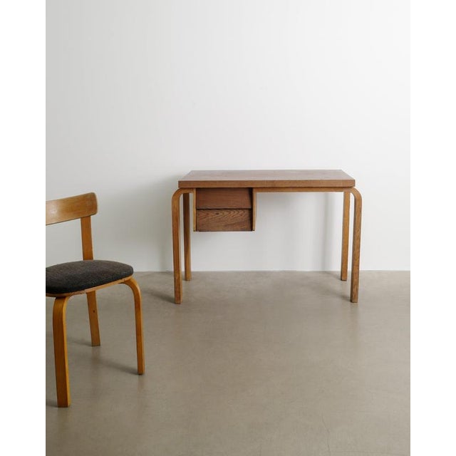 Early Finnish Mid-Century Wooden Desk & Chair by Alvar Aalto for Stylchair, 1940s, Set of 2 For Sale - Image 3 of 13