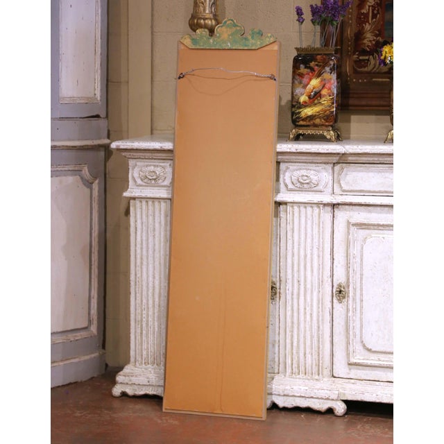 Wood Late 20th Century French Louis XVI Style Giltwood Beveled Floor Mirror For Sale - Image 7 of 7