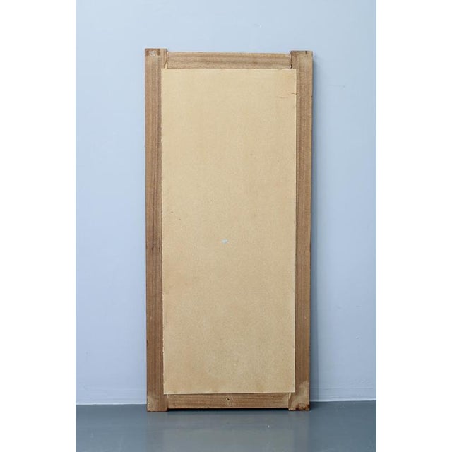 Wood Large Mid-Century Danish Rectangular Teak Veneer Wall Mirror, 1960s For Sale - Image 7 of 8