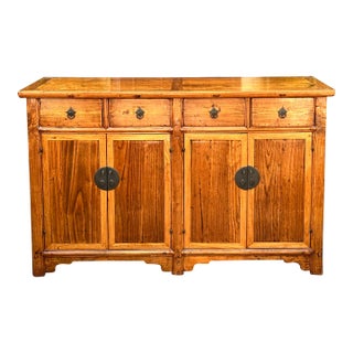 Antique Chinese Elm Tall Sideboard Cabinet Cupboard - Kim3 For Sale