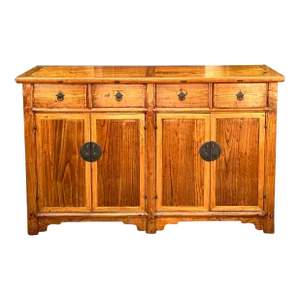 Antique Chinese Elm Tall Sideboard Cabinet Cupboard - Kim3