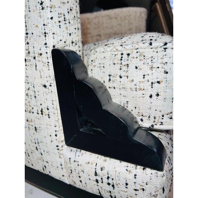 1960s Mid-Century Low Chairs (Newly Reupholstered/Pair) For Sale - Image 5 of 10