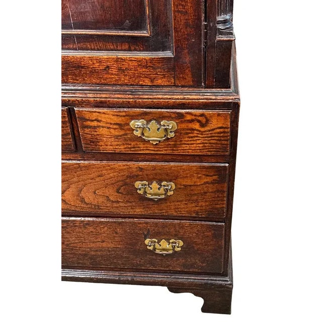 Antique Georgian Oak Press Cupboard, 1750 For Sale - Image 10 of 13