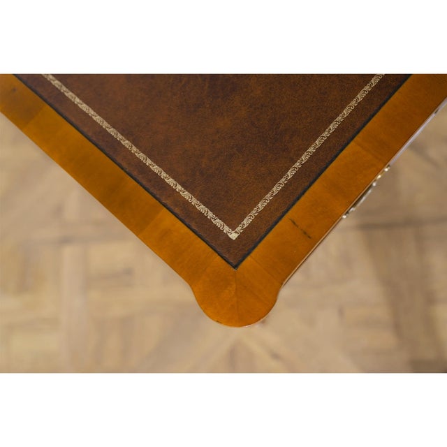 Brown Traditional Style Burled Writing Table For Sale - Image 8 of 13