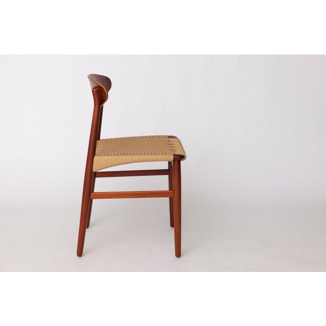 Brown Mid-Century Teak Dining Chair by Larsen & Bender Madsen for Naestved Møbelfabrik, Denmark, 1960s For Sale - Image 8 of 11