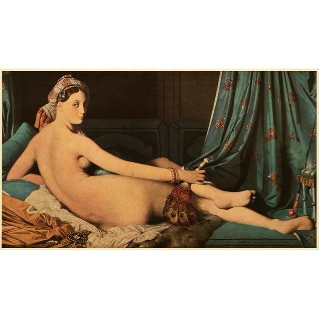 Apricot 1951 After Ingres "Great Odalisque", First Edition Parisian Full-Color Print For Sale - Image 8 of 8
