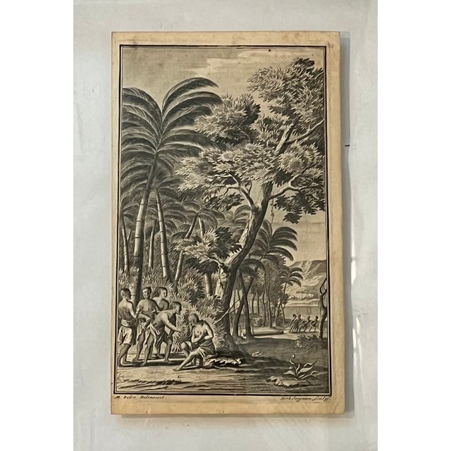 18th Century Print of Commander De Graauw From 1726 by F. Valentijn, Double Sided Glass Frame For Sale - Image 5 of 10